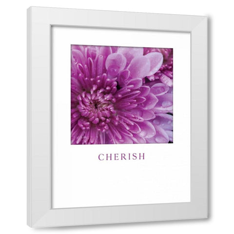 Cherish White Modern Wood Framed Art Print by Berzel, Erin