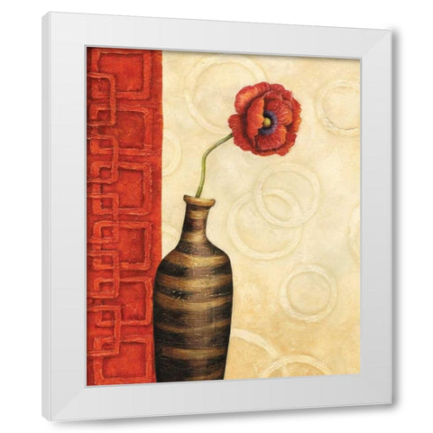 Rouge I White Modern Wood Framed Art Print by Corbin, Delphine