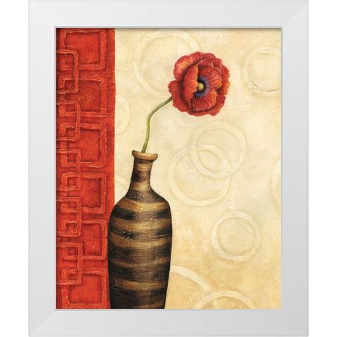 Rouge I White Modern Wood Framed Art Print by Corbin, Delphine