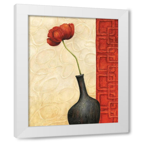 Rouge II White Modern Wood Framed Art Print by Corbin, Delphine
