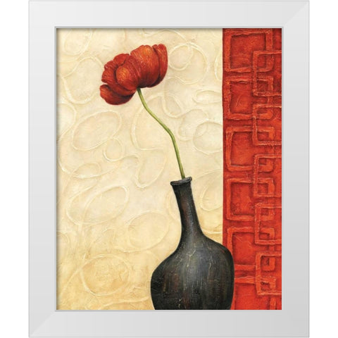 Rouge II White Modern Wood Framed Art Print by Corbin, Delphine