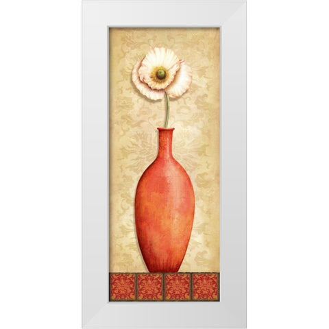 Asian Red II White Modern Wood Framed Art Print by Corbin, Delphine