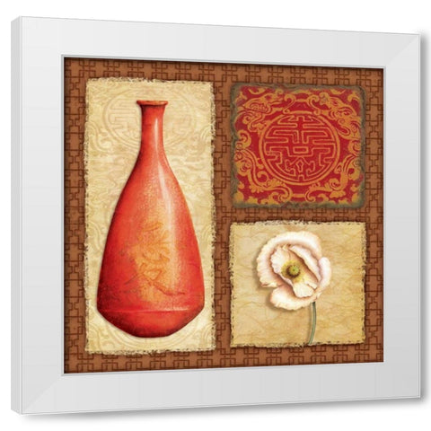Oriental Collage II White Modern Wood Framed Art Print by Corbin, Delphine