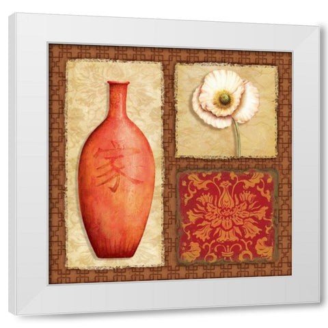 Oriental Collage III White Modern Wood Framed Art Print by Corbin, Delphine