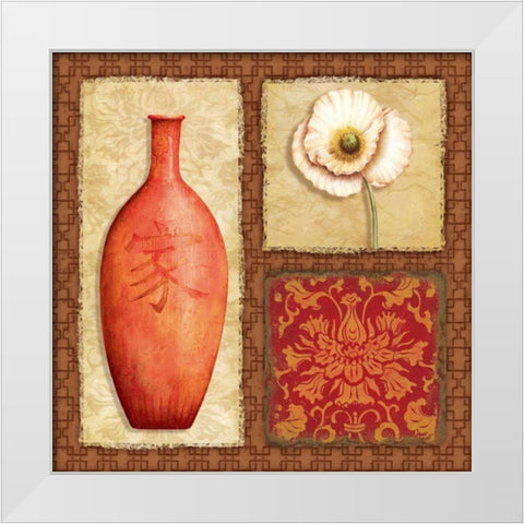 Oriental Collage III White Modern Wood Framed Art Print by Corbin, Delphine