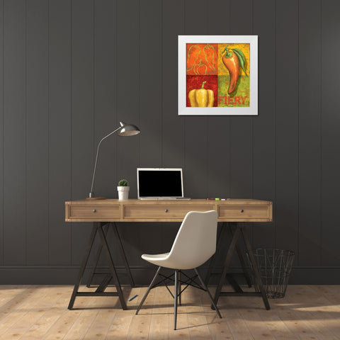Chili I White Modern Wood Framed Art Print by Corbin, Delphine