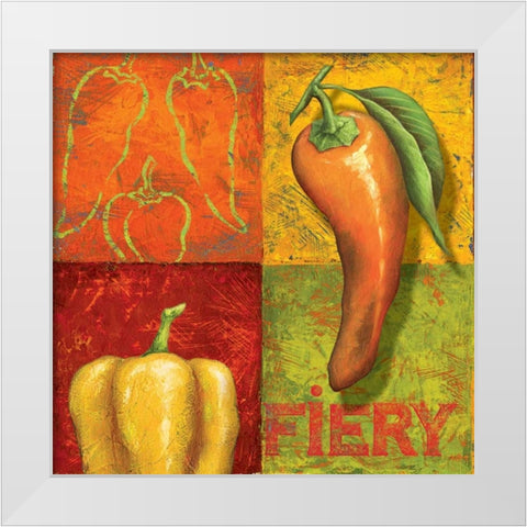 Chili I White Modern Wood Framed Art Print by Corbin, Delphine