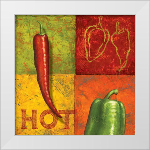 Chili III White Modern Wood Framed Art Print by Corbin, Delphine