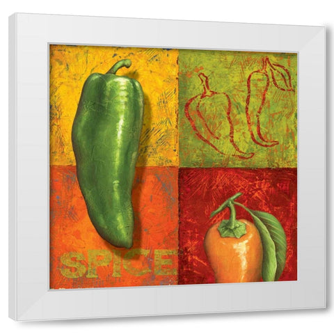 Chili IV White Modern Wood Framed Art Print by Corbin, Delphine