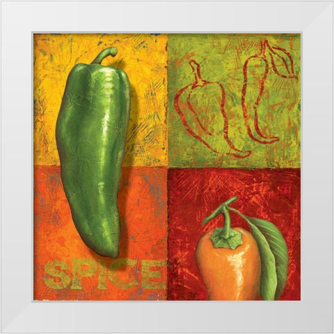 Chili IV White Modern Wood Framed Art Print by Corbin, Delphine