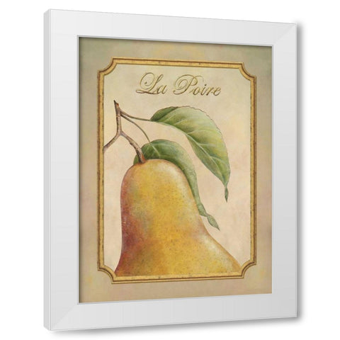 La Poire White Modern Wood Framed Art Print by Corbin, Delphine