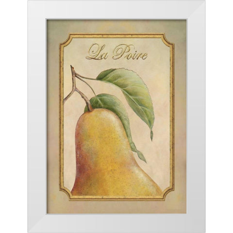 La Poire White Modern Wood Framed Art Print by Corbin, Delphine