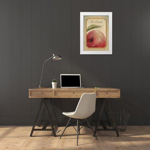 La Pomme White Modern Wood Framed Art Print by Corbin, Delphine