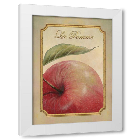 La Pomme White Modern Wood Framed Art Print by Corbin, Delphine