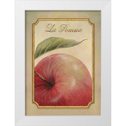 La Pomme White Modern Wood Framed Art Print by Corbin, Delphine