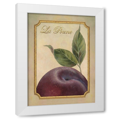 La Prune White Modern Wood Framed Art Print by Corbin, Delphine