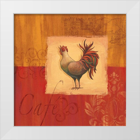 Cocorico II White Modern Wood Framed Art Print by Corbin, Delphine