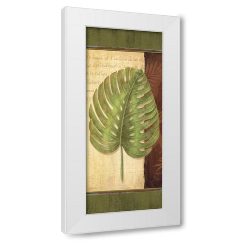 Palm Tropic Panel IV White Modern Wood Framed Art Print by Corbin, Delphine