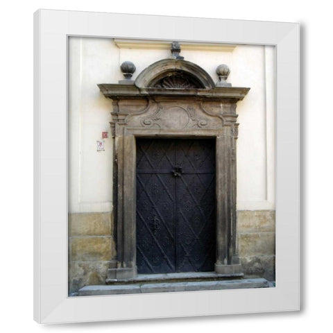 Prague Door I White Modern Wood Framed Art Print by Christensen, Jim
