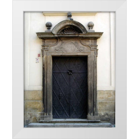 Prague Door I White Modern Wood Framed Art Print by Christensen, Jim