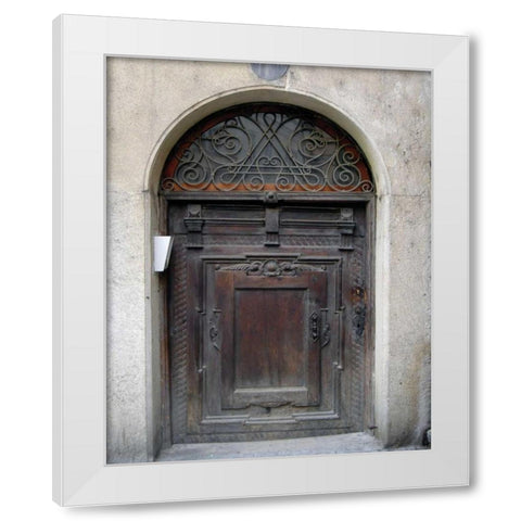 Prague Door IV White Modern Wood Framed Art Print by Christensen, Jim