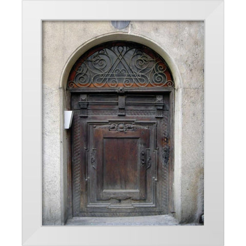 Prague Door IV White Modern Wood Framed Art Print by Christensen, Jim