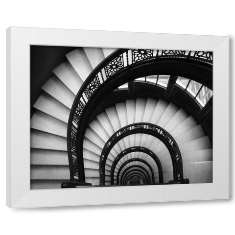 Rookery Stairwell White Modern Wood Framed Art Print by Christensen, Jim