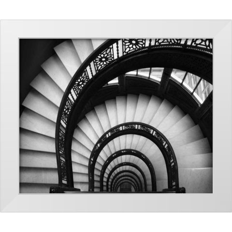 Rookery Stairwell White Modern Wood Framed Art Print by Christensen, Jim