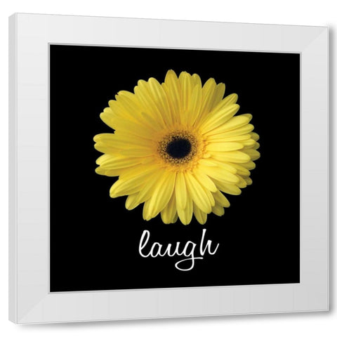 Laugh Daisy White Modern Wood Framed Art Print by Christensen, Jim