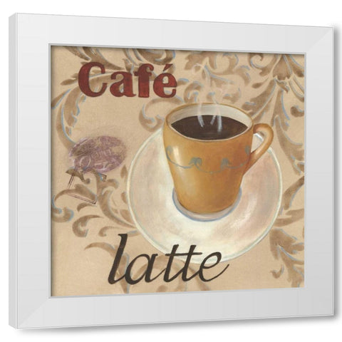 Cafe Latte White Modern Wood Framed Art Print by Davis, Paige