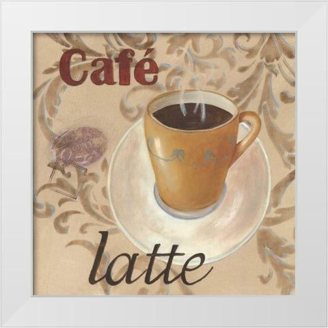 Cafe Latte White Modern Wood Framed Art Print by Davis, Paige
