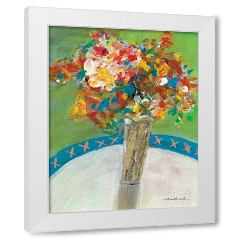 Bouquet White Modern Wood Framed Art Print by Dilbeck, Nikki