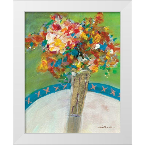 Bouquet White Modern Wood Framed Art Print by Dilbeck, Nikki