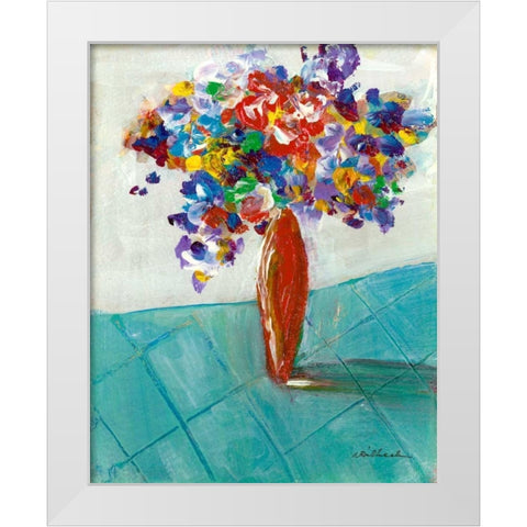Red Vase White Modern Wood Framed Art Print by Dilbeck, Nikki