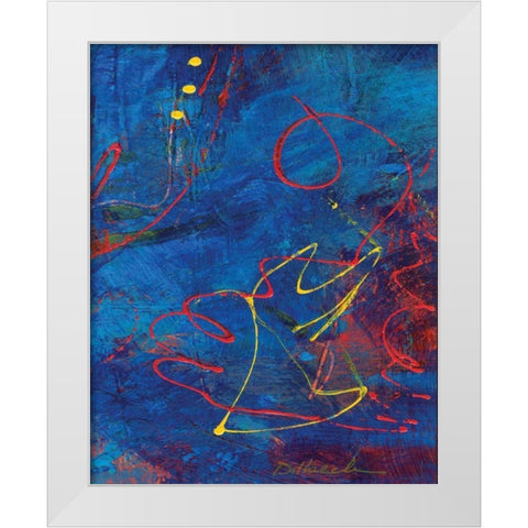 Red Swings By IV White Modern Wood Framed Art Print by Dilbeck, Nikki