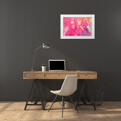 Pink II White Modern Wood Framed Art Print by Nikki, Dilbeck