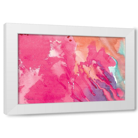 Pink II White Modern Wood Framed Art Print by Nikki, Dilbeck