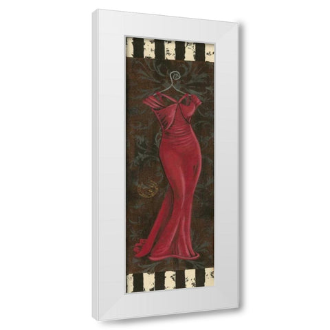 Fancy Dress I White Modern Wood Framed Art Print by Devereux, Sophie