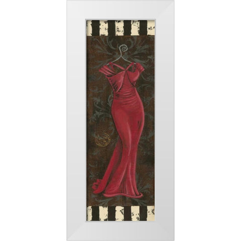 Fancy Dress I White Modern Wood Framed Art Print by Devereux, Sophie