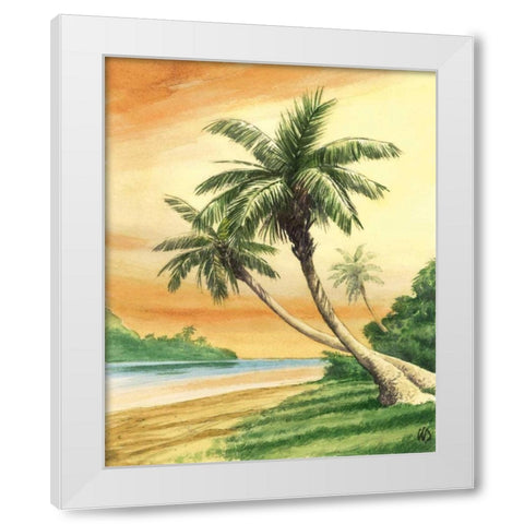 Tropical Dream I White Modern Wood Framed Art Print by Duke, William