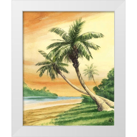 Tropical Dream I White Modern Wood Framed Art Print by Duke, William