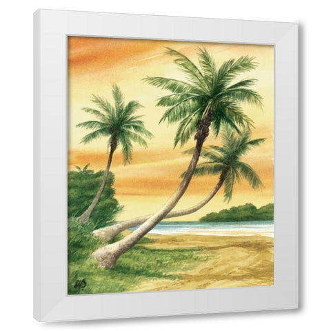 Tropical Dream II White Modern Wood Framed Art Print by Duke, William