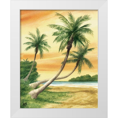 Tropical Dream II White Modern Wood Framed Art Print by Duke, William