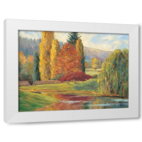 Natures Splendor I White Modern Wood Framed Art Print by Fermanis, Pamela