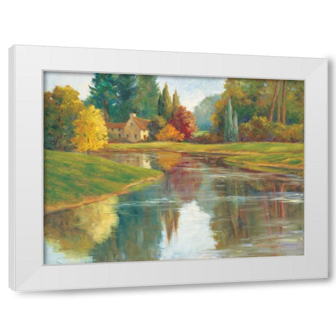Calm Waters I White Modern Wood Framed Art Print by Fermanis, Pamela