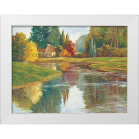 Calm Waters I White Modern Wood Framed Art Print by Fermanis, Pamela
