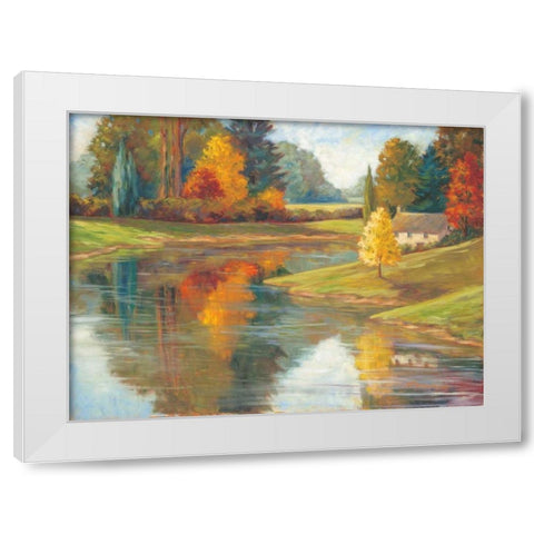 Calm Waters II White Modern Wood Framed Art Print by Fermanis, Pamela