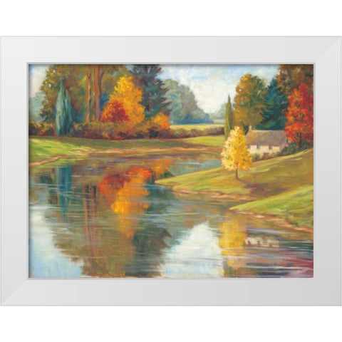 Calm Waters II White Modern Wood Framed Art Print by Fermanis, Pamela