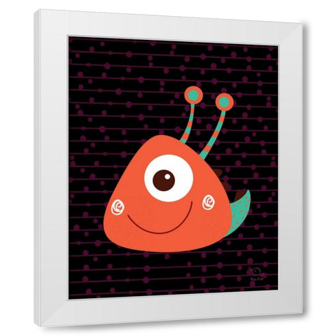 Slimy White Modern Wood Framed Art Print by Blue Fish