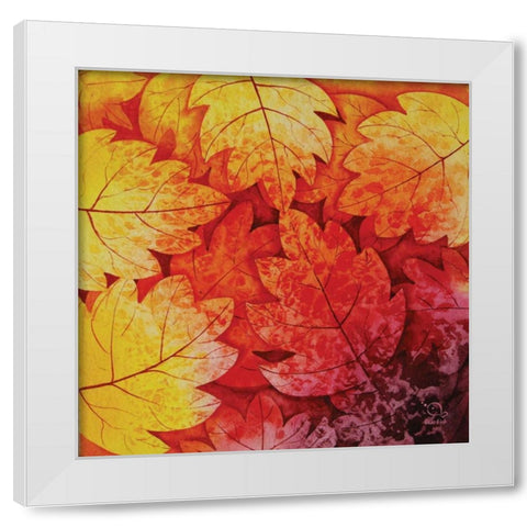 Autumn Hues I White Modern Wood Framed Art Print by Blue Fish